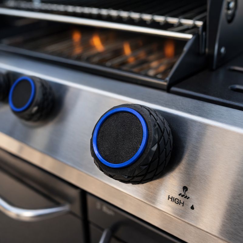 BubbasGarageTv - Low-Profile, High-Visibility Grill Knobs - Pack of 2 (Customizable)