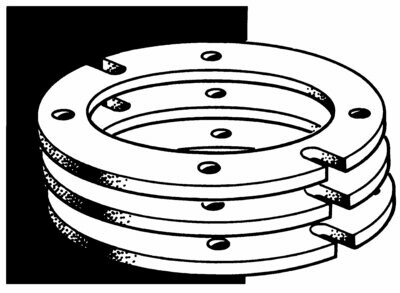 1/4" W Flange Extension Bulk for use with PVC (white) w/ gasket attached (30 PC Box) GK230P