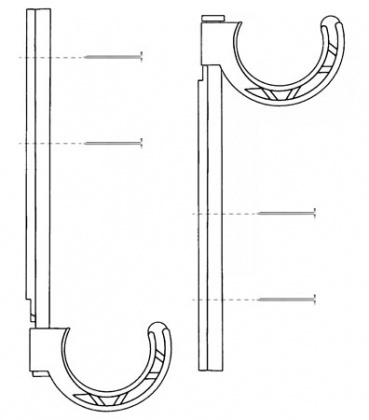 MH1500-9 W 1-1/2" x 9" Multi-Hook Pipe Hanger (300 PC Carton)