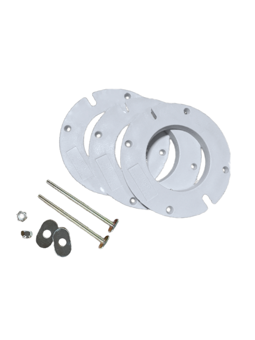 1/4" W Closet Flange Extension Kit for use with PVC (white) No caulk (12 PC Box) CF100P