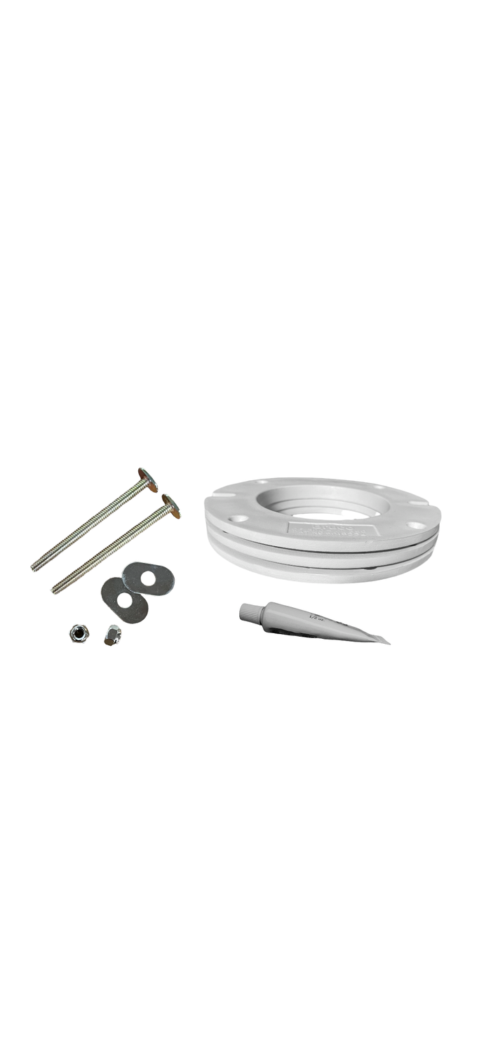 CF300P W 1/4" Closet Flange Extension Kit for use with PVC (White) 12 PC Carton