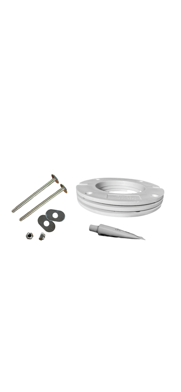 CF300P W 1/4" Closet Flange Extension Kit for use with PVC (White) 12 PC Carton