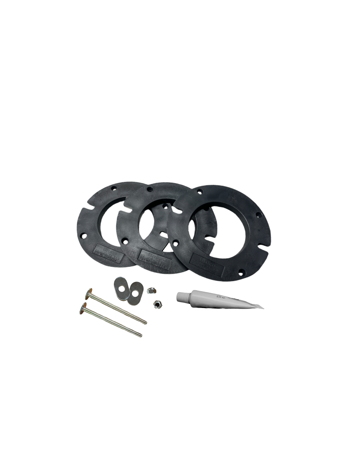 CF300A W 1/4" Closet Flange Extension Kit for use with ABS (Black) 12 PC Carton