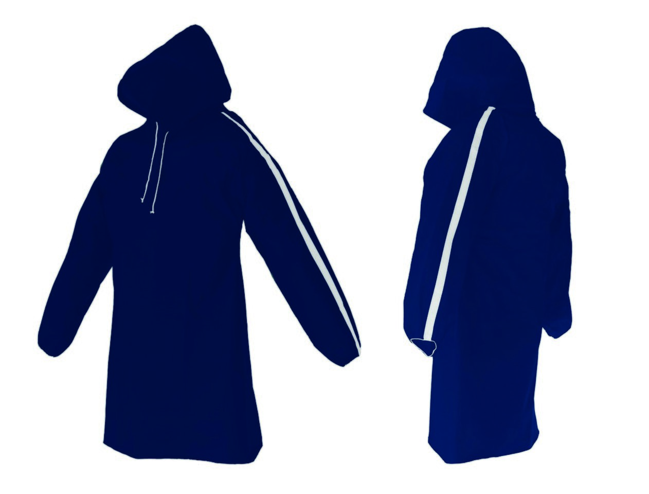 AllWeatherWare (1-Piece) Waterproof Breathable Lightweight Rain Poncho - Blue