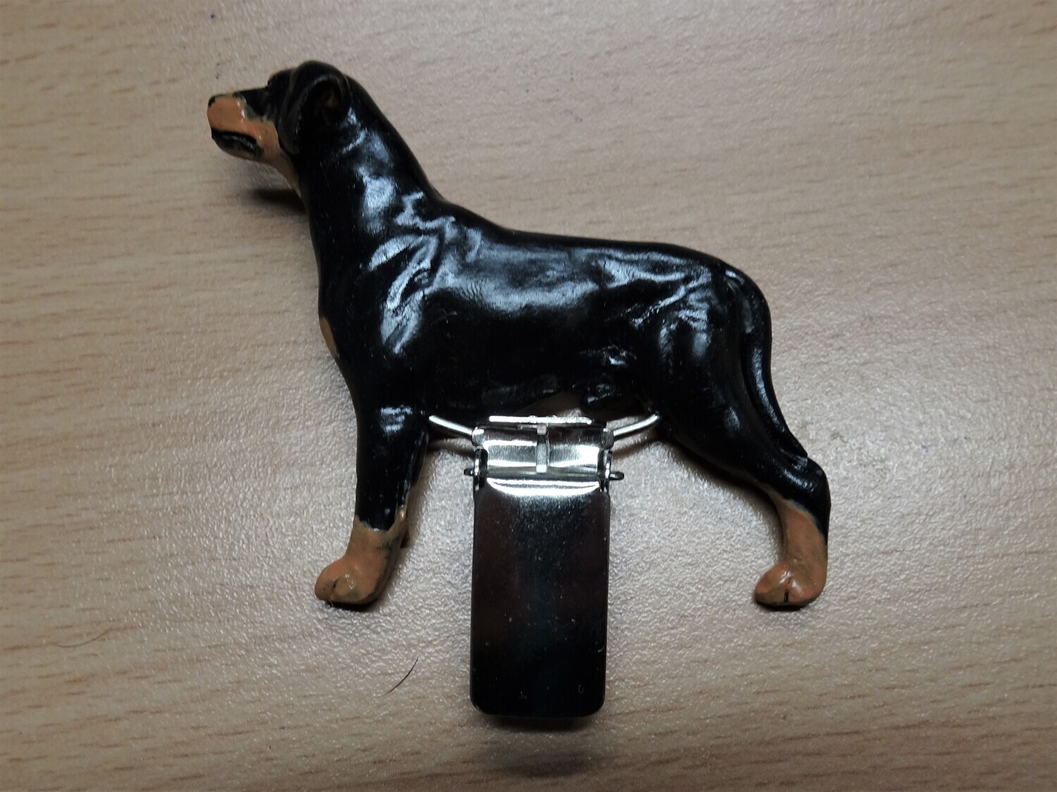 Showclip  Deutscher Pinscher  schwarz-rot