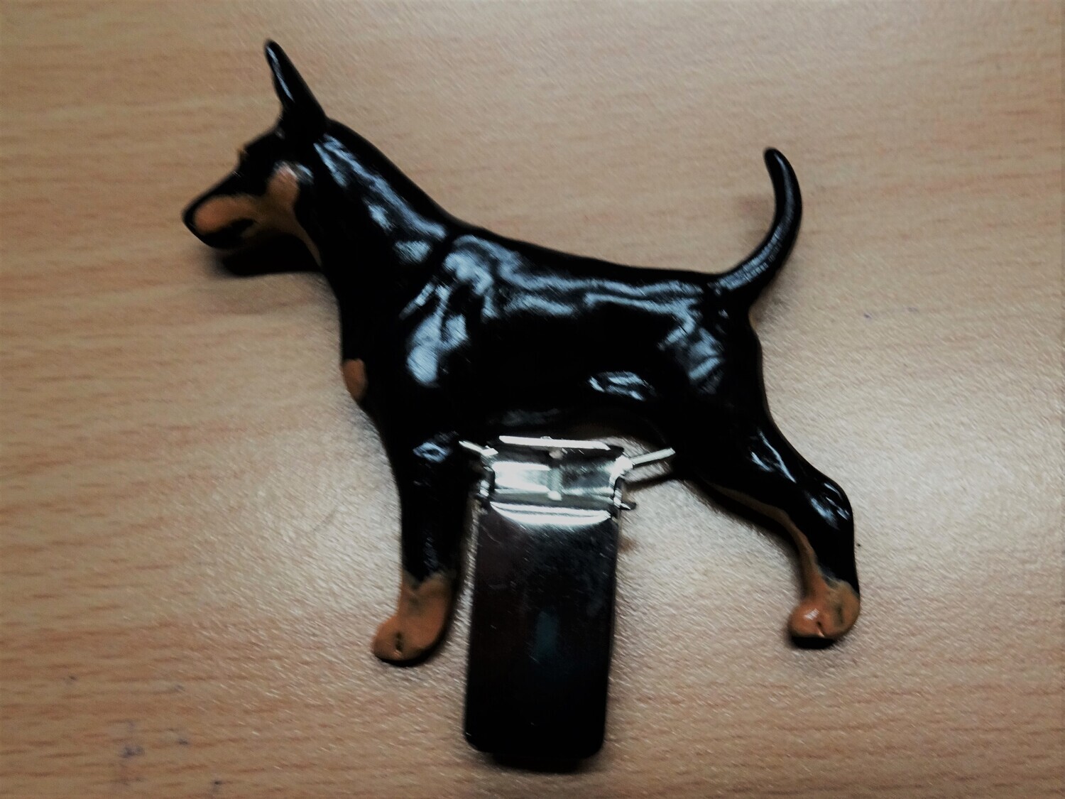 Showclip  Zwerg Pinscher  schwarz-rot