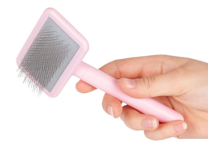 Bürste, Smooth Touch Slicker Brush, rosa, Showtech