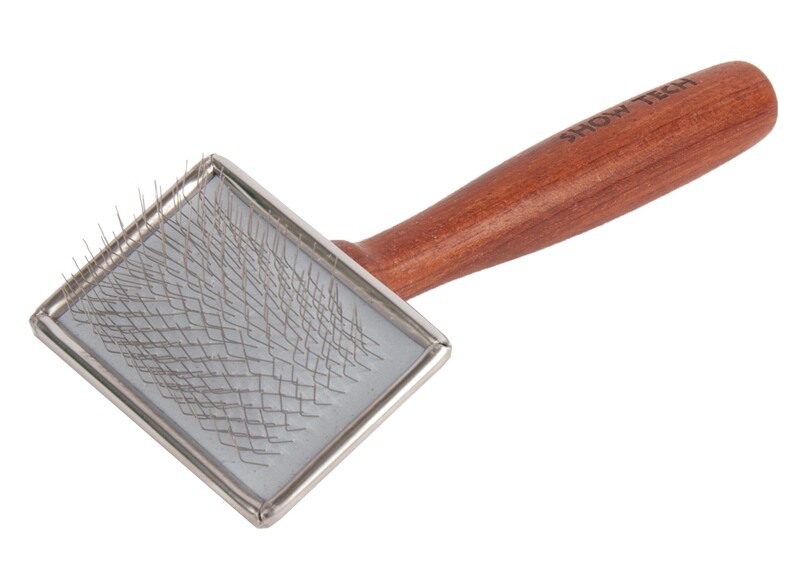 Bürste x-Small Slicker Brush mit Rosenholz 4x6 cm