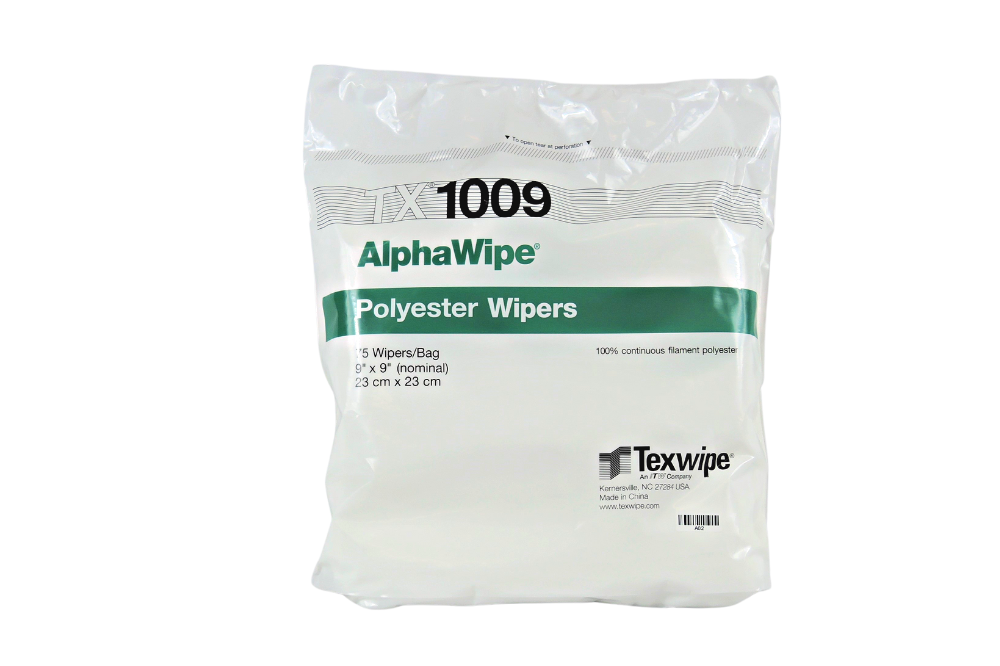 Texwipe TX1009 Polyester AlphaWipe Wipers (ISO Class 5-6) 9x9in x 75