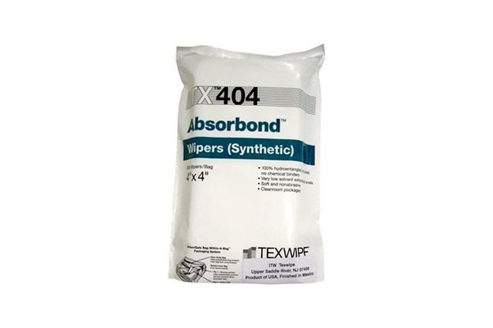 Texwipe TX404 Polyester Absorbond Wipers (ISO Class 6-8) 4x4in x 300