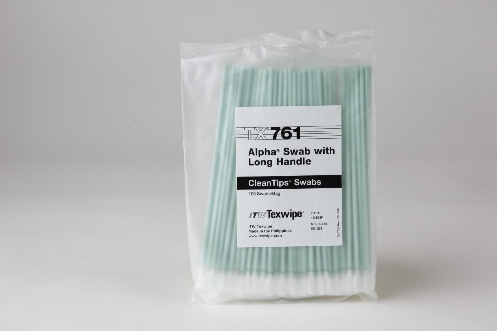 Texwipe TX761 Long Handle Polyester Alpha Swab x 100