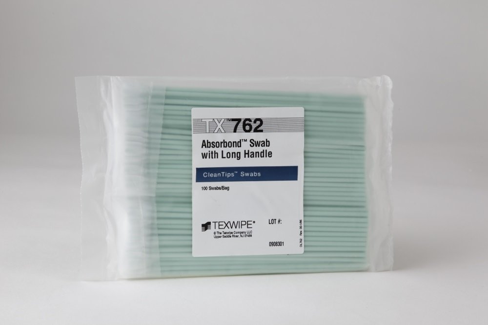 Texwipe TX762 Long Handle Polyester Absorbond Swab x 100