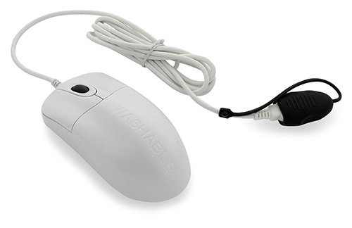 Silver Storm Washable Waterproof Scroll Wheel White Mouse