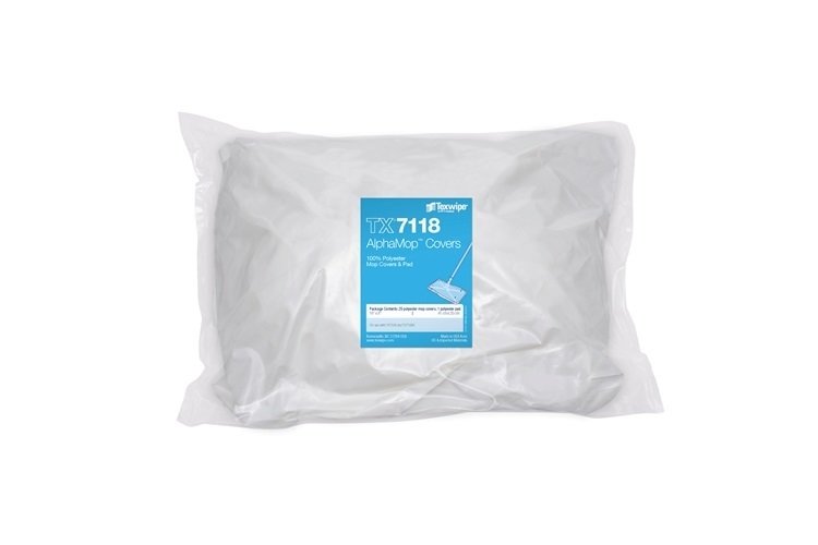 Texwipe TX7118 Polyester AlphaMop Mop Covers (ISO Class 4) x 150 covers | x 6 foam pads