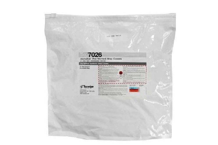 Texwipe TX7026 Polyester AlphaSat Pre-Wetted Mop Covers (ISO Class 3) x 100 covers | x 2 foam pads