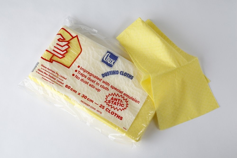 CHUX® Yellow Dusting Cloth Dry Computer Cleaning Wipe Safe Around Electronic Equipment 125 cloths per box