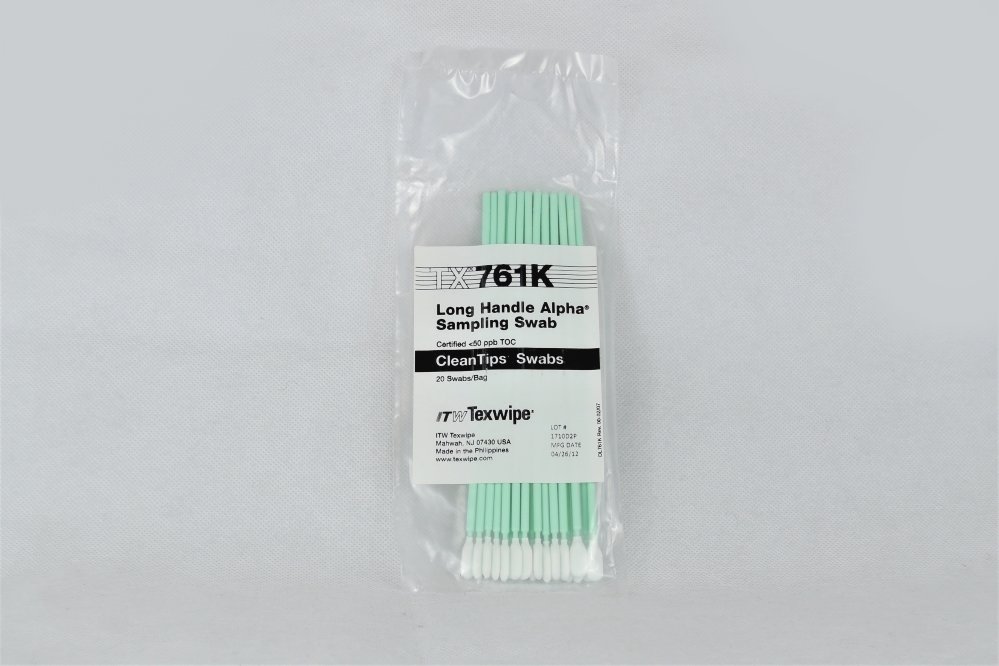 Texwipe TX761K Long Handle Low TOC Polyester Alpha Sampling Swab x 20
