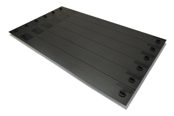 EziBlank Black Universal Modular 6RU Blanking Panel 19in x 10