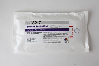 Texwipe TX3217 Sterile TechniSat Pre-Wetted Wipers (ISO Class 6-7) x 60