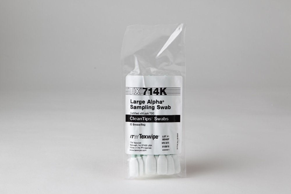 Texwipe TX714K Large Polyester Low TOC Alpha Sampling Swab x 20