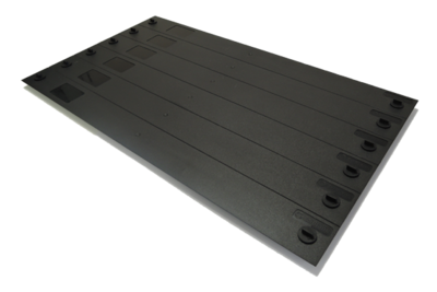 EziBlank Black Universal Modular 6RU Blanking Panel 19in x 10