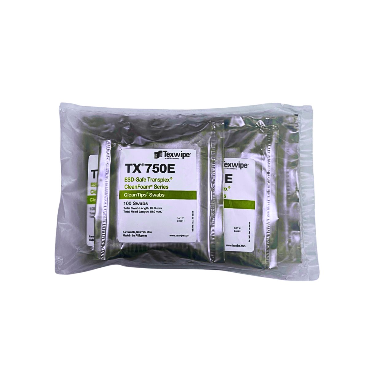 Texwipe TX750E ESD-Safe CleanFoam Compressed Mini Swab x 500