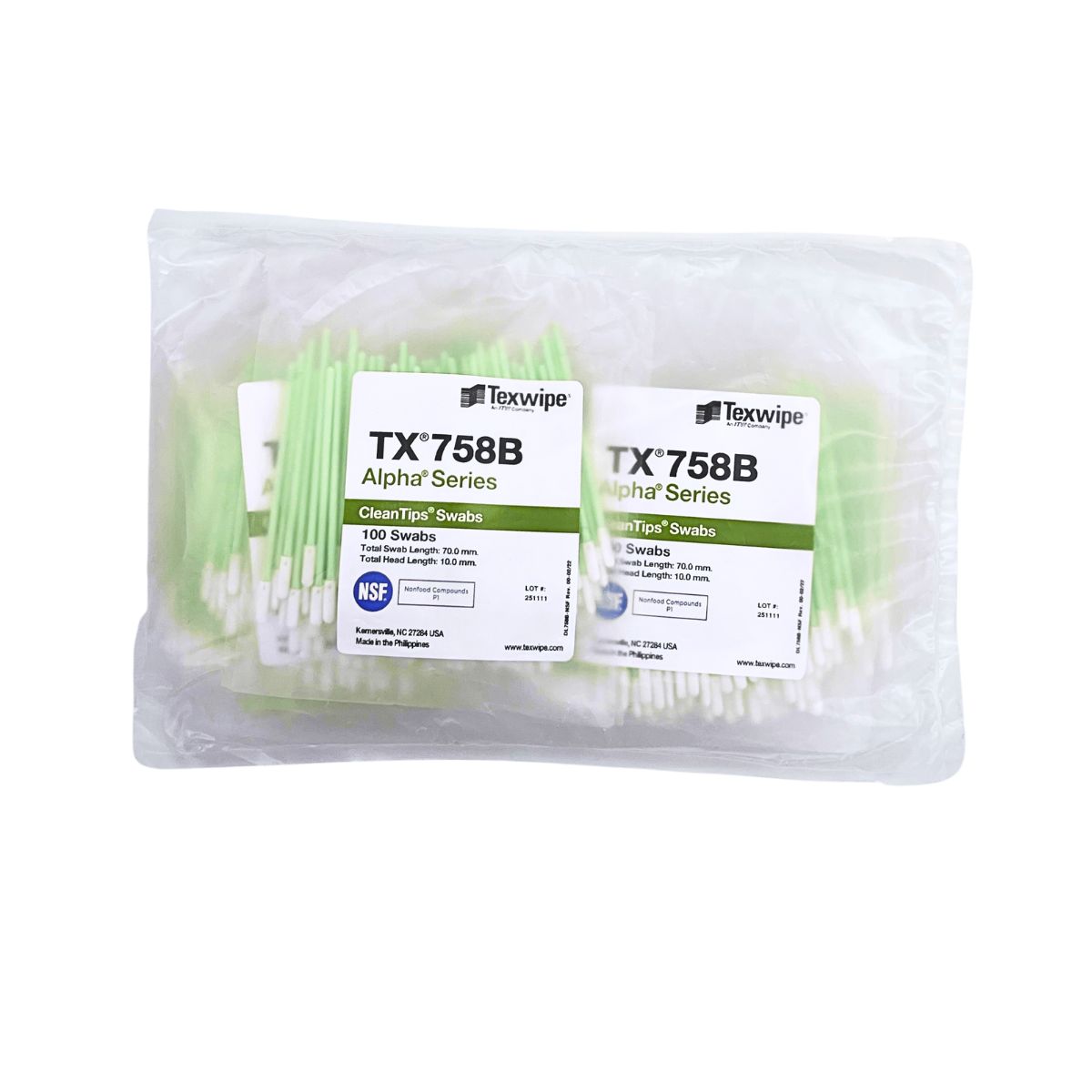 Texwipe TX758B Micro Polyester Alpha Swab x 500
