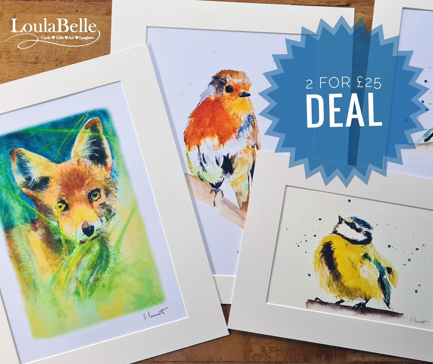 Mini Wildlife Prints 2 for £25 deal