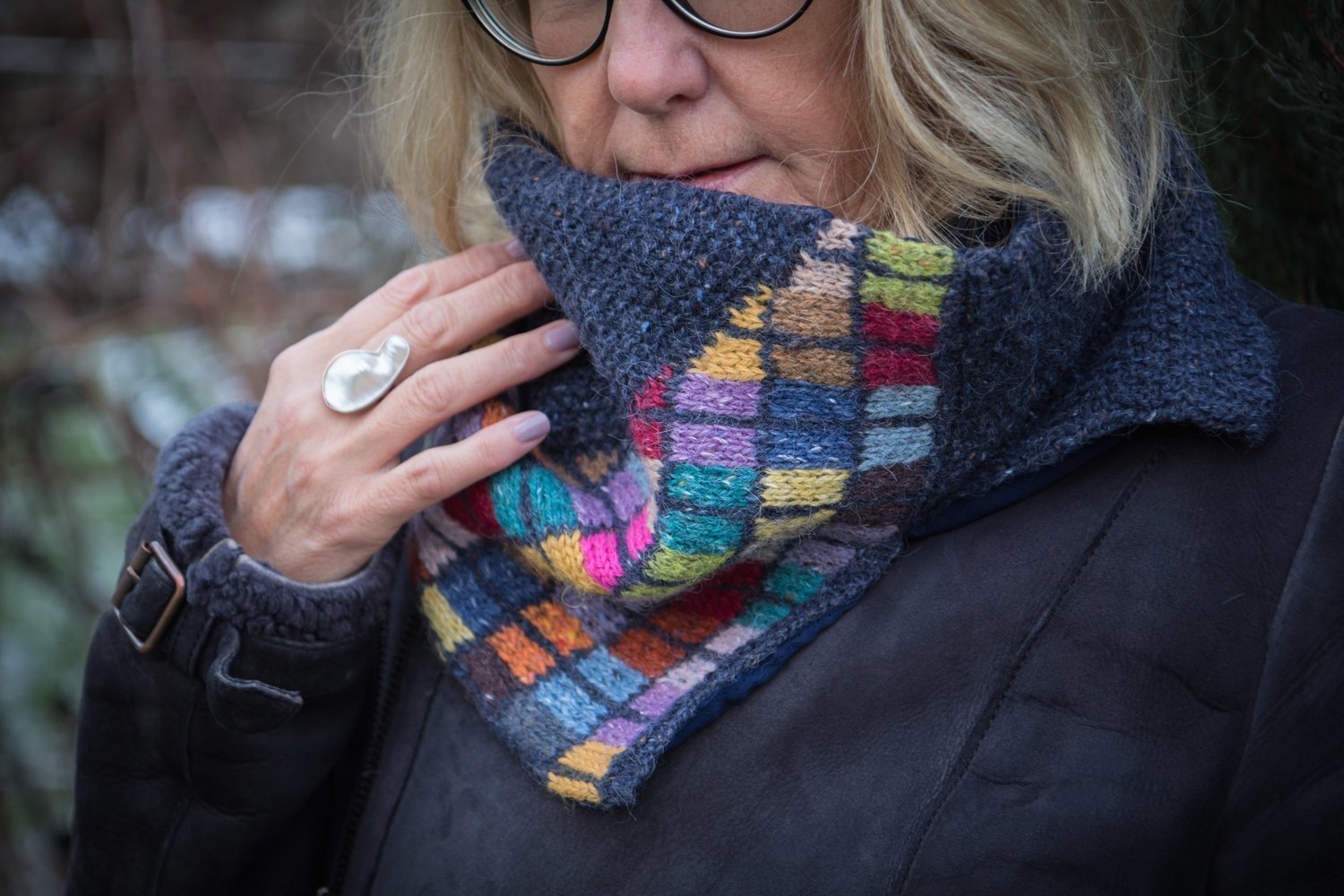 Cowl scarf &quot;Windows&quot;