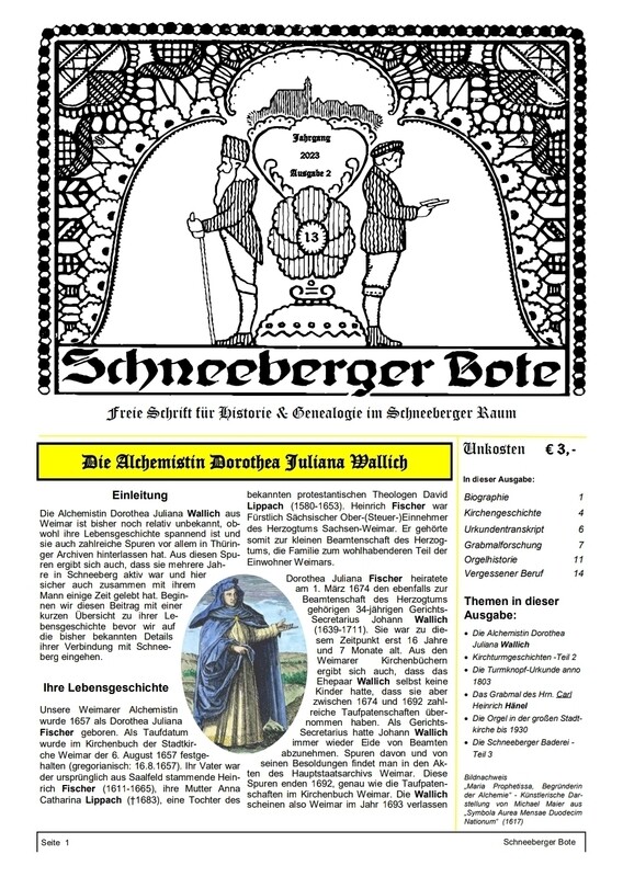 Schneeberger Bote Nr. 13 Schneeberger Bote Nr. 13