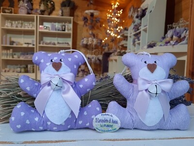 Orso, orsetti ripieni di lavanda  (Uno) (Colori fantasie in lilla  )