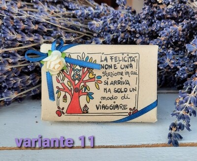 Saponette naturali alla lavanda con frasi famose
