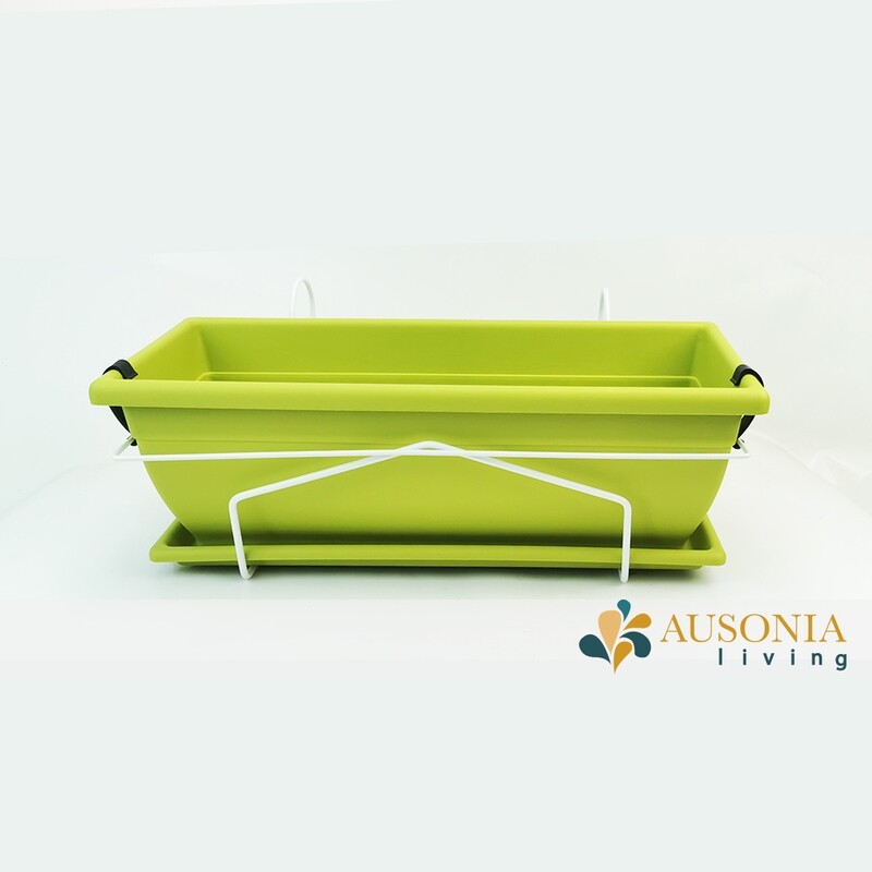 KIT  Balconetta  Verde Acido e Bianco  50cm