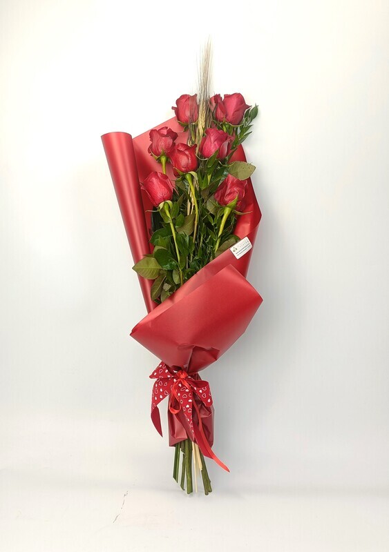 Bouquet 7 Rose Rosse