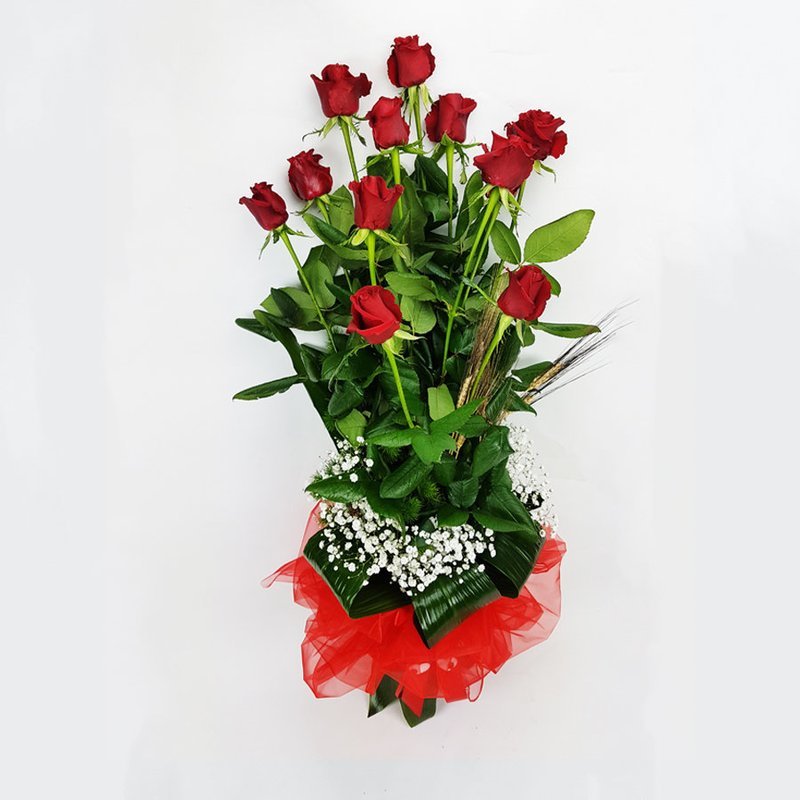 Bouquet 11 Rose Rosse