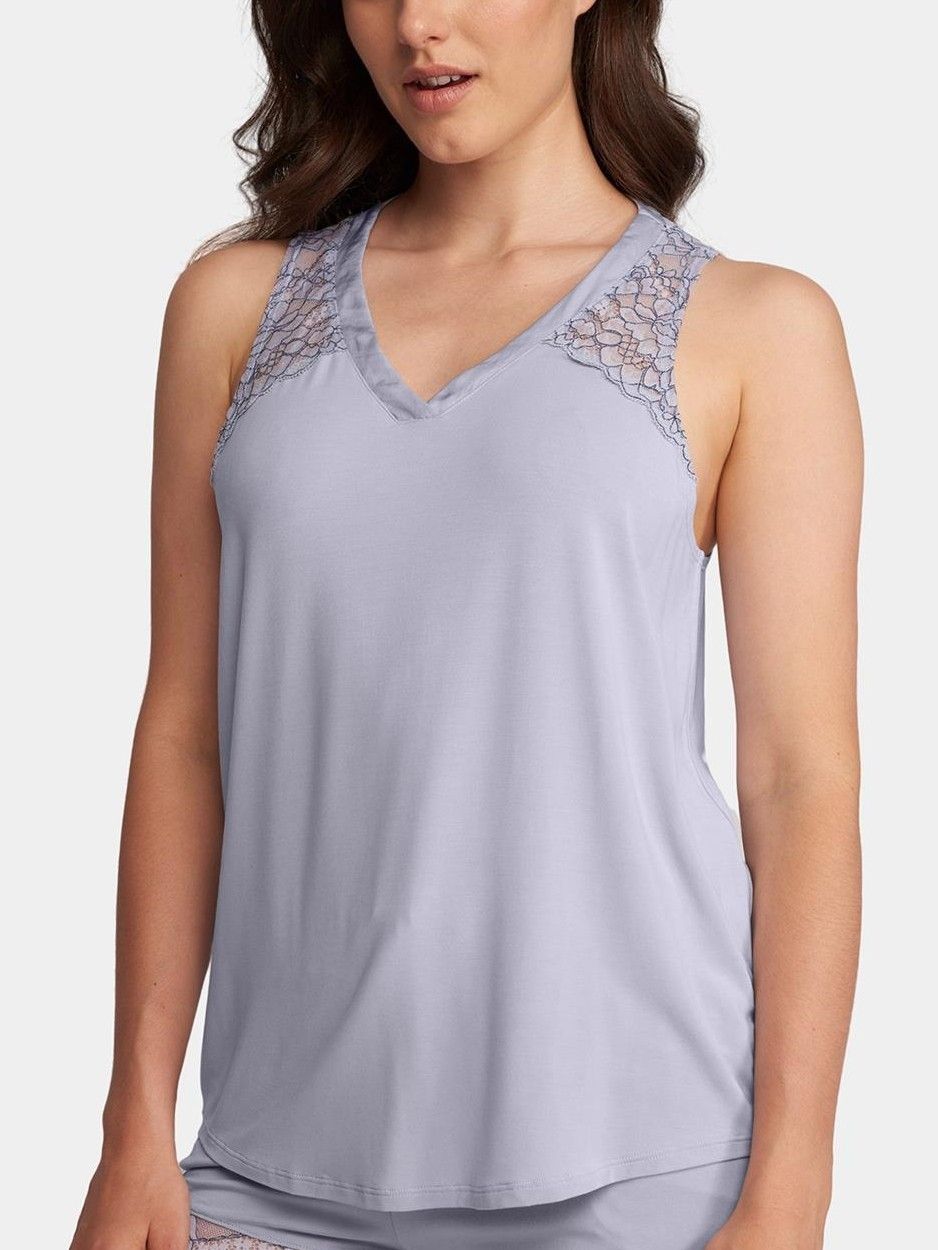 FRT6103 Hi Low Lace Trim Tank
