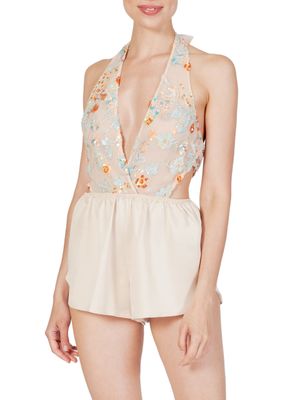 RYA589 Sugar Plunge Halter Romper