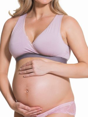 CAK261036 Milk Soft Bamboo Sleep Bra Nursing Friendly