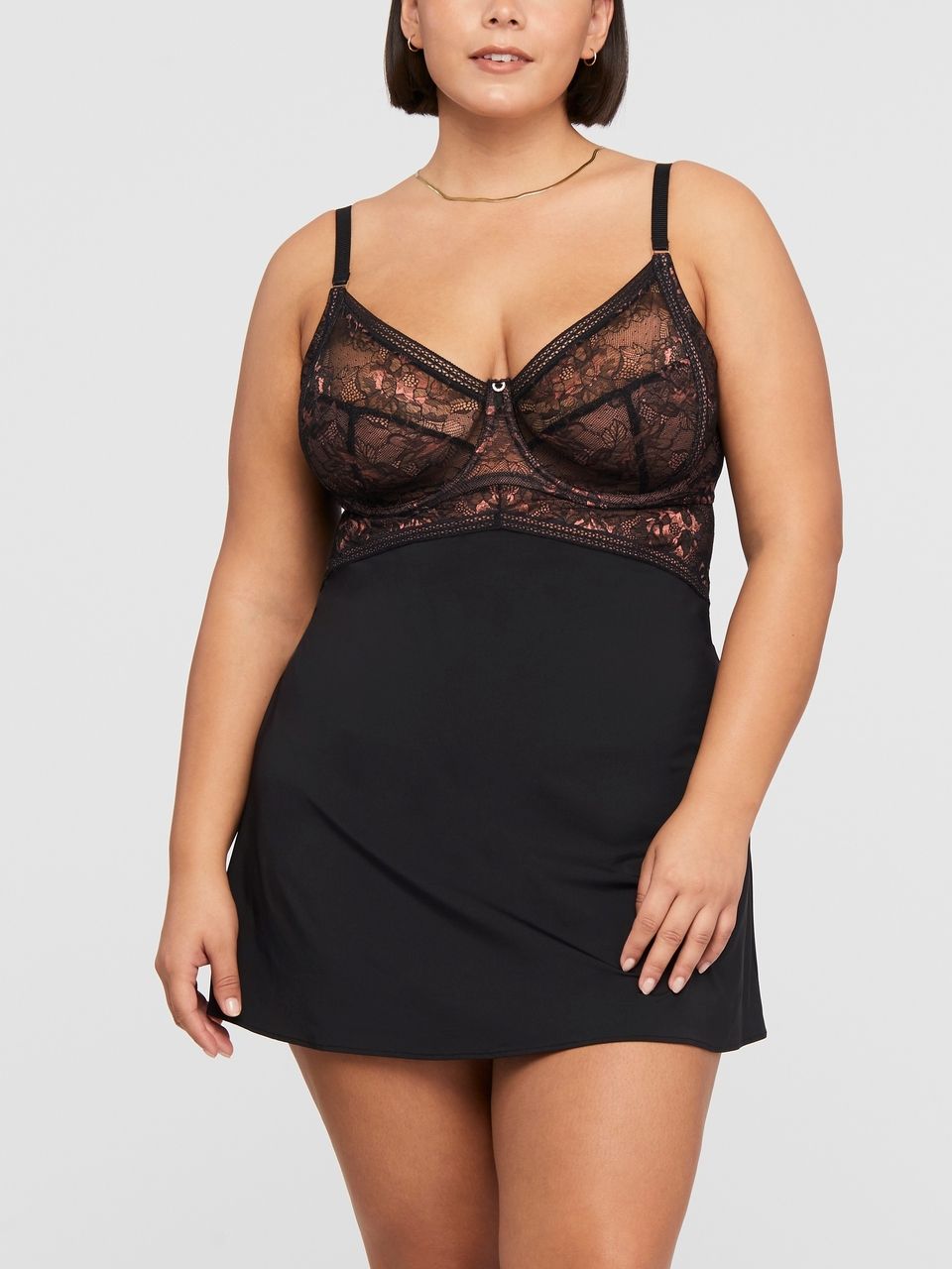 MON9495 Enchanted UW Bust Support Babydoll Set