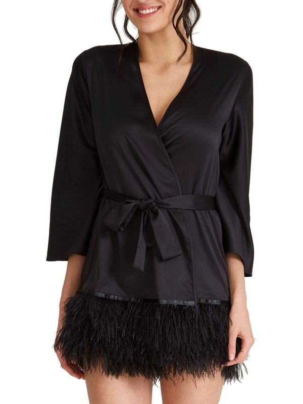 RYA394 Swan Feather Hem Cover Up