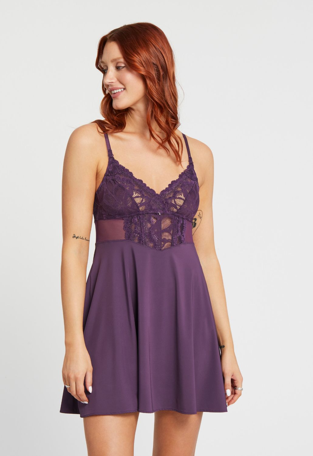 MON9535 Royale Corset Chemise Set