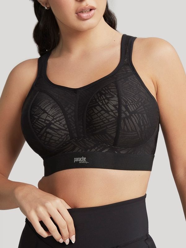PAN7341C Non Wired Sports Bra w Geo Lace