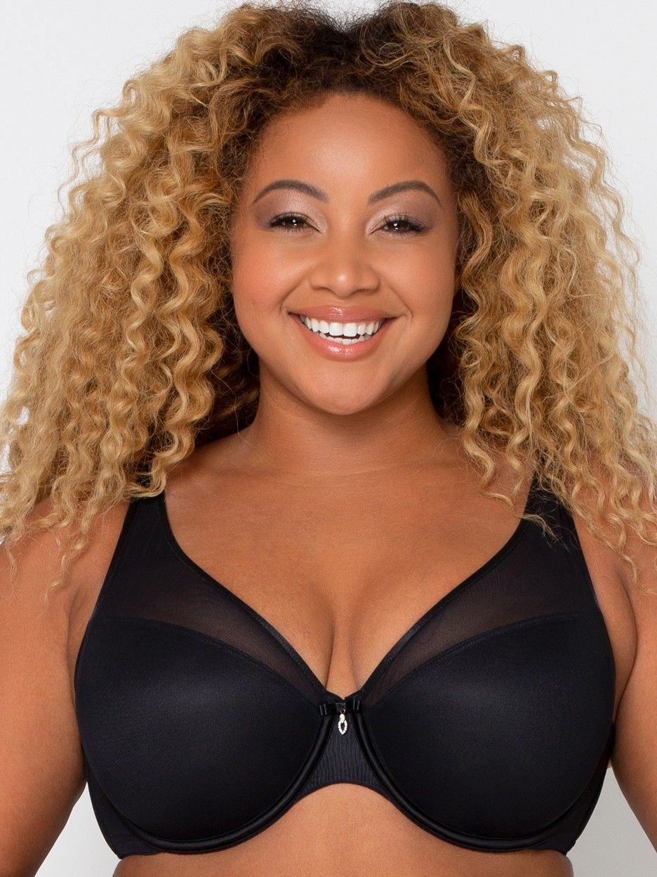CVC1310 Sheer Mesh Lightly Lined Plunge Bra