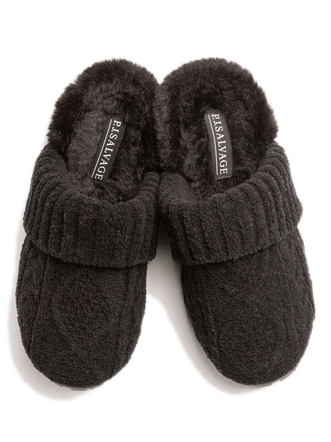 PJSRKCKSL Cable Knit Slide Slippers