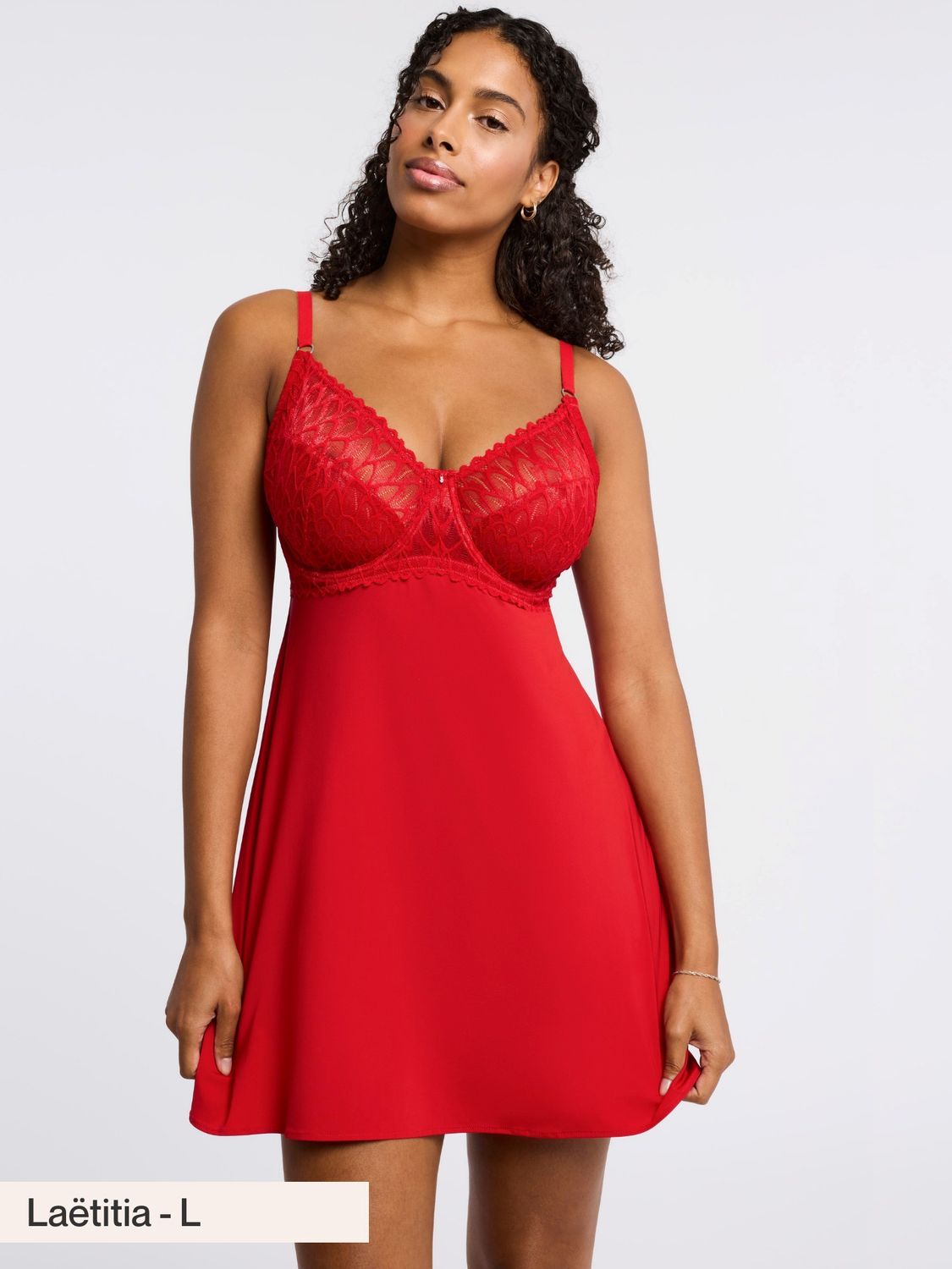 MON9306 Lacy Essentials Full Cup Babydoll Set