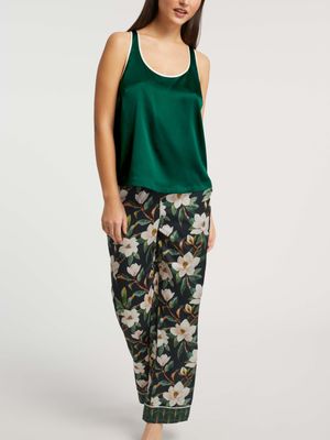 INJ7066 Silk Racerback Tank and Pant Set