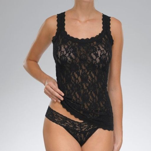 HAK1390L Signature Lace Unlined Cami, Color: Black, Size: Small
