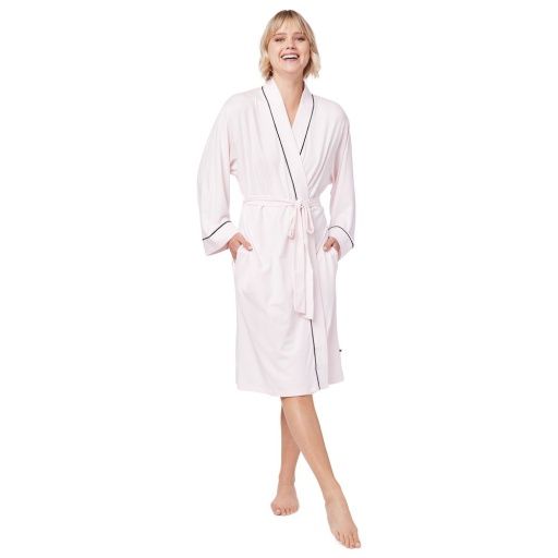 TCP660853 Pima Knit Kimono Robe, Color: Pink, Size: Medium/Large