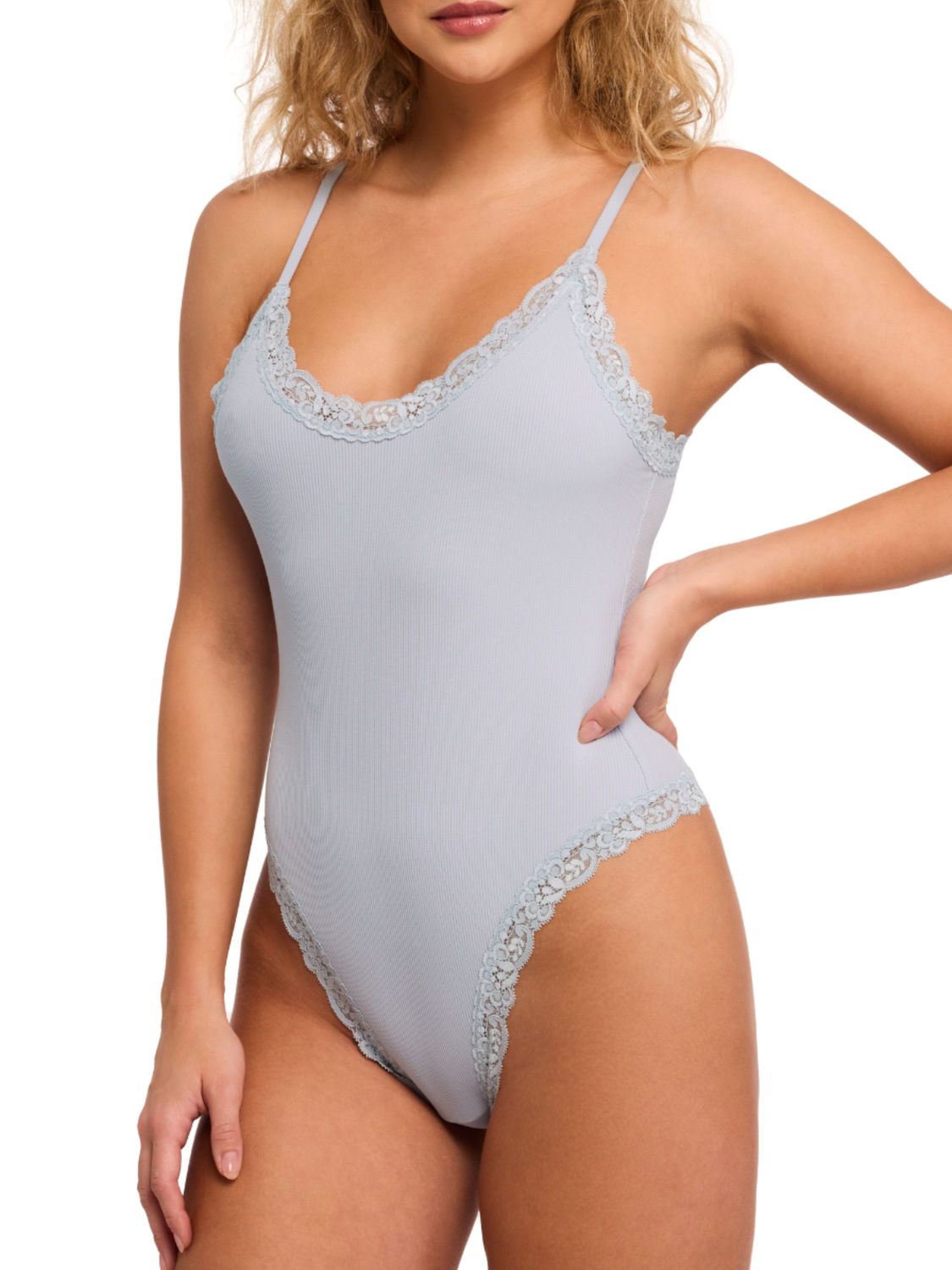 FRT613 Fleur&#39;t Bodysuit, Color: SilverLakeRib, Size: XSmall