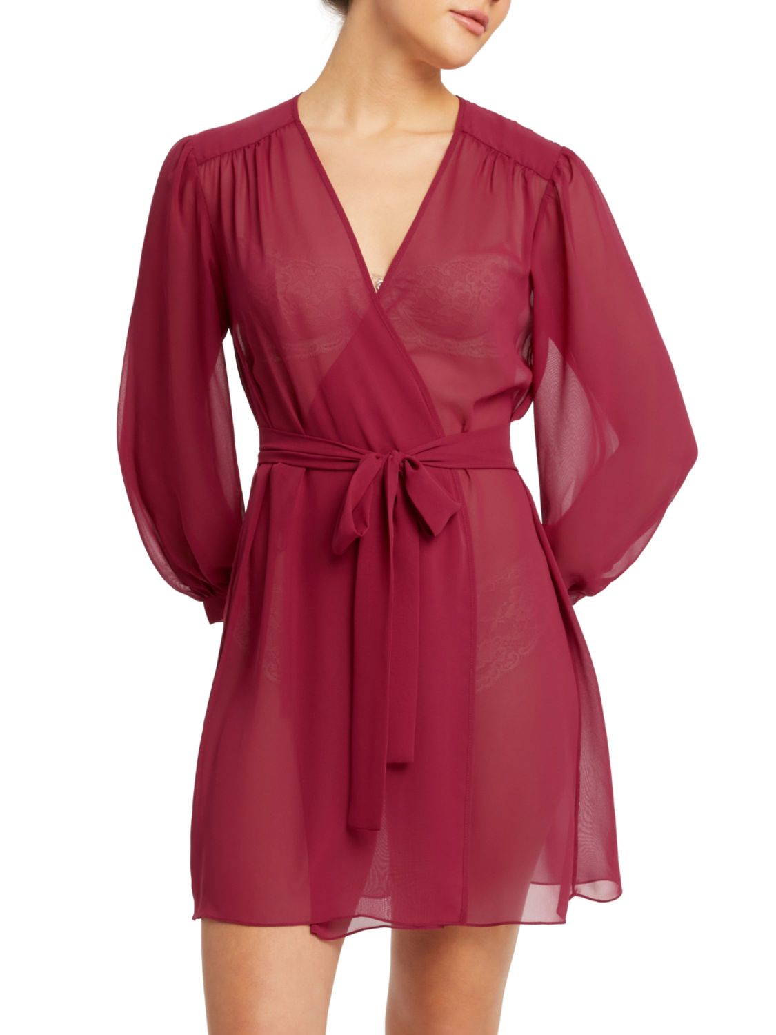 RYA706 True Love Sheer Cover Up, Color: Sangria, Size: Medium/Large